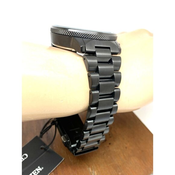 Citizen Men's Watch CA0295-58E Nighthawk Eco Drive Chronograph Black Dial Steel - Picture 13 of 15